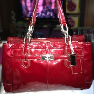 COACH RED Chelsea Jayden Patent Leather Purse